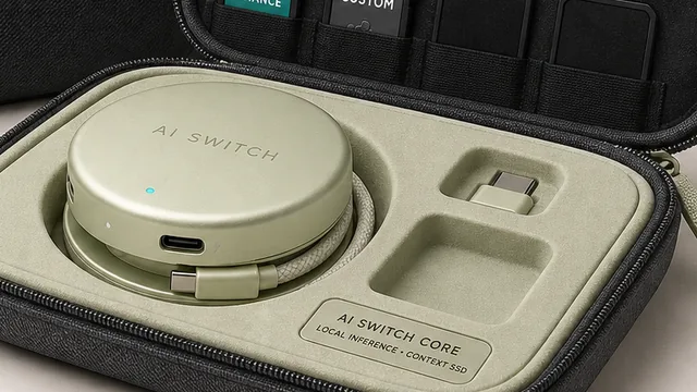 AI SWITCH Core Kit concept with dedicated local inference and Context SSD labeling